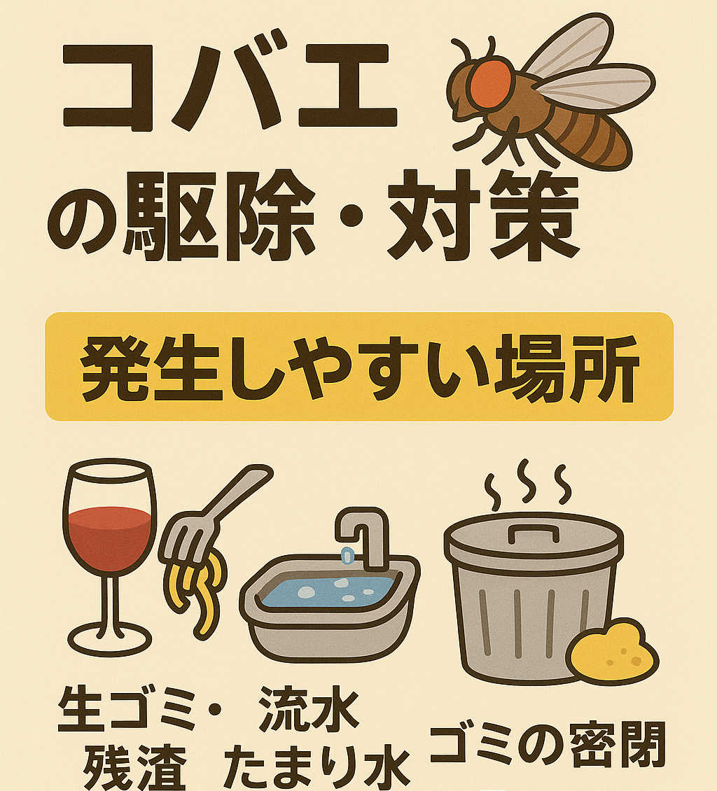 コバエの駆除・対策についての発生しやすいエリア