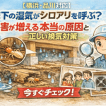 床下の換気がシロアリを呼ぶ?のイラスト
